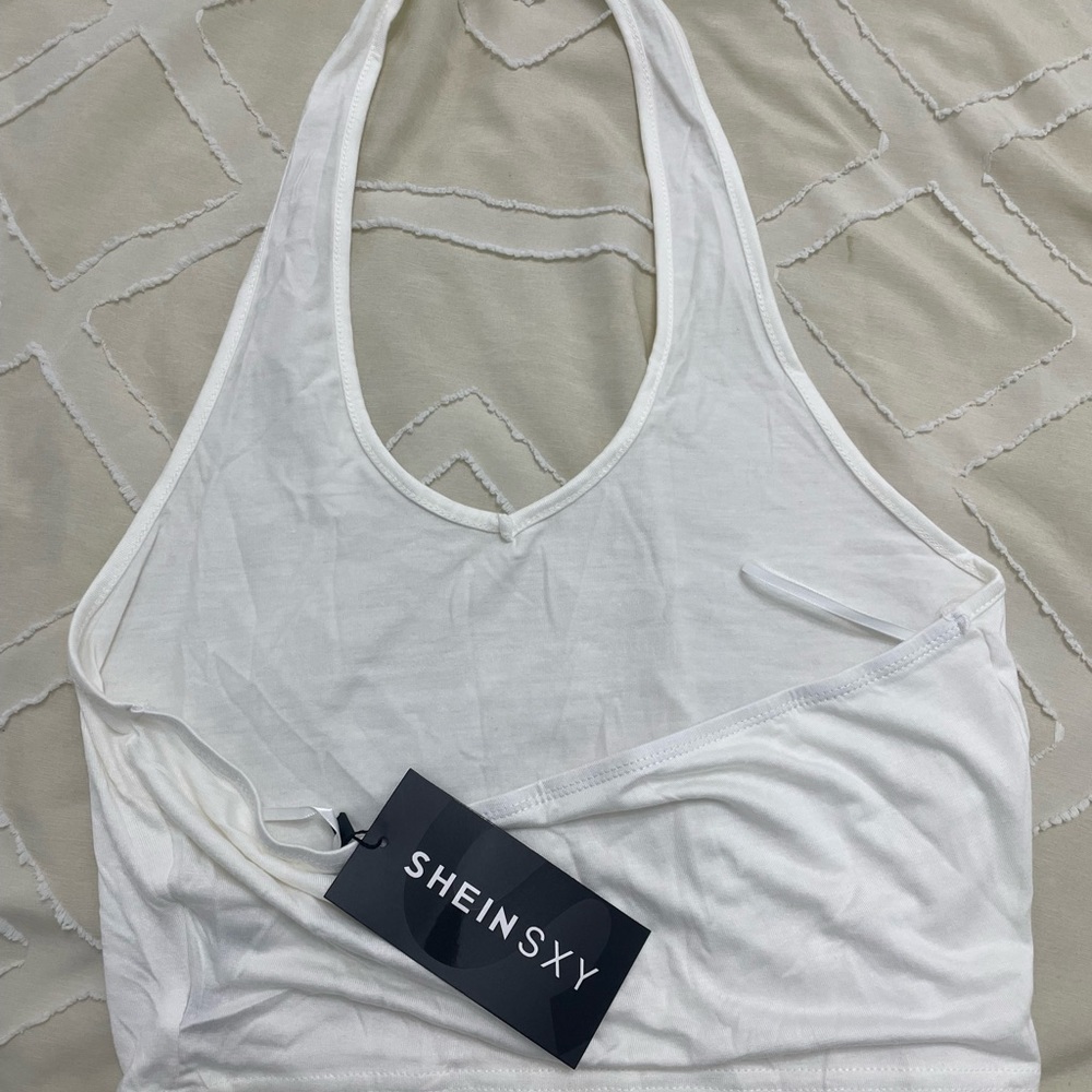White halter top